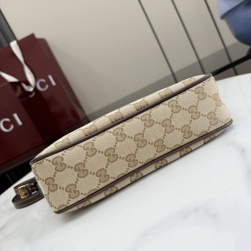 Gucci Lady Lunetta Beige GG canvas shoulder — Premium Replica