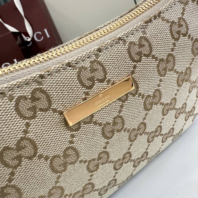 Gucci Lady Lunetta Beige GG canvas shoulder — Premium Replica