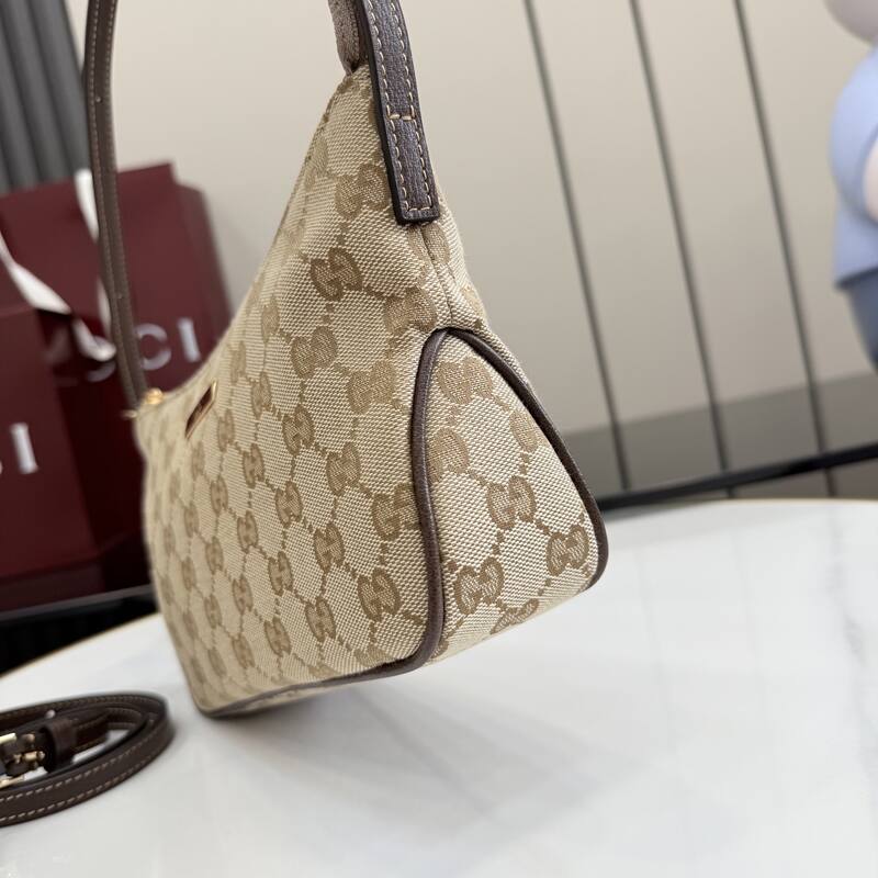 Gucci Lady Lunetta Beige GG canvas shoulder — Premium Replica