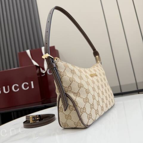Gucci Lady Lunetta Beige GG canvas shoulder Premium Replica
