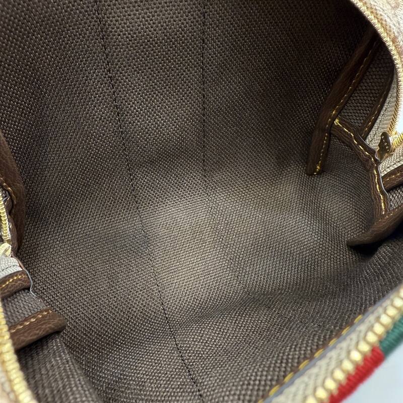 Gucci Beige GG Supreme with Web stripe travel — Premium Replica