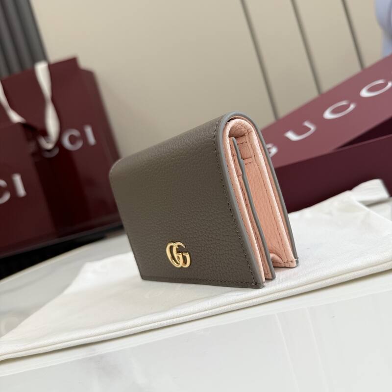 Gucci GG Marmont Taupe card holder — AAA Quality Replica