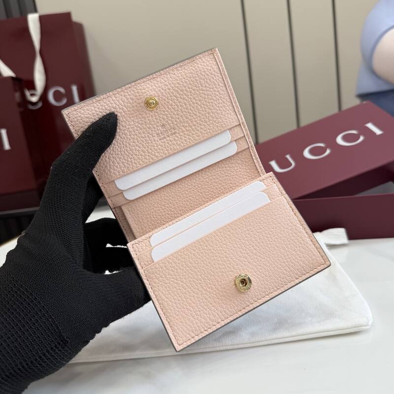 Gucci GG Marmont Taupe card holder — AAA Quality Replica