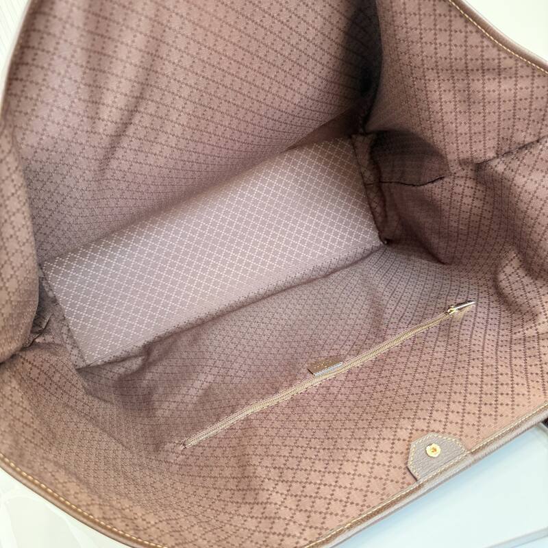 Gucci Beige GG canvas with green-red-green stripe large tote — AAA Quality Replica