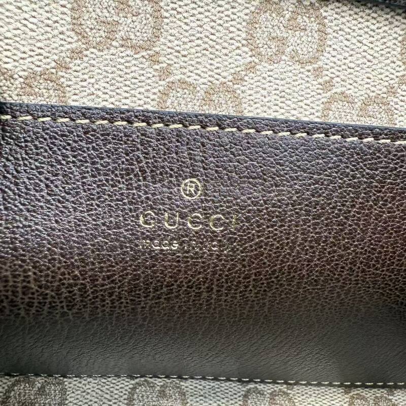 Gucci Beige GG Supreme canvas with green-red-green stripe crossbody — 1:1 Replica