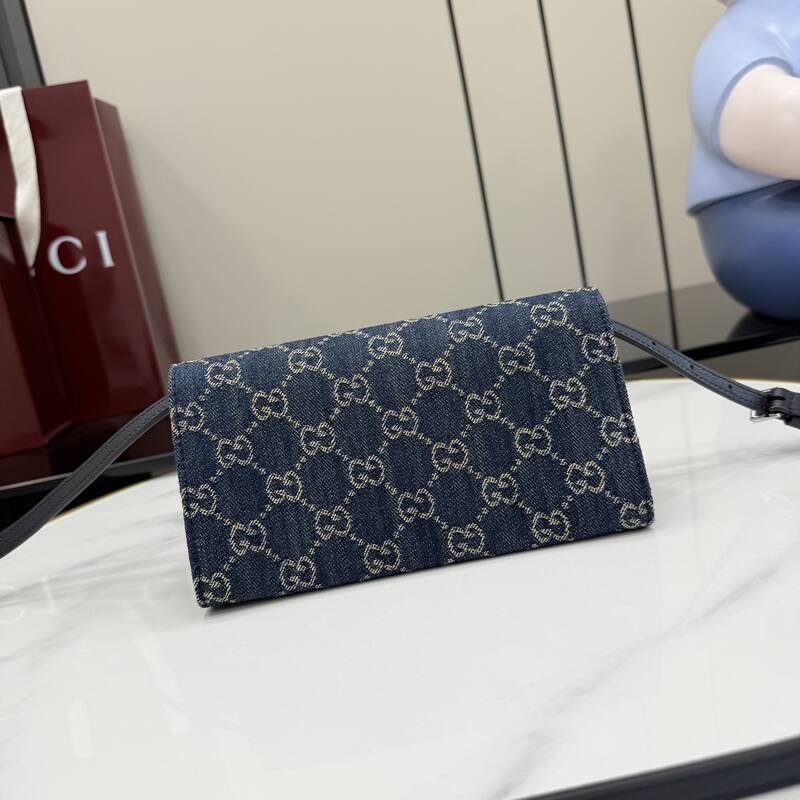 Gucci GG shoulder bag Blue GG denim crossbody — 1:1 Replica