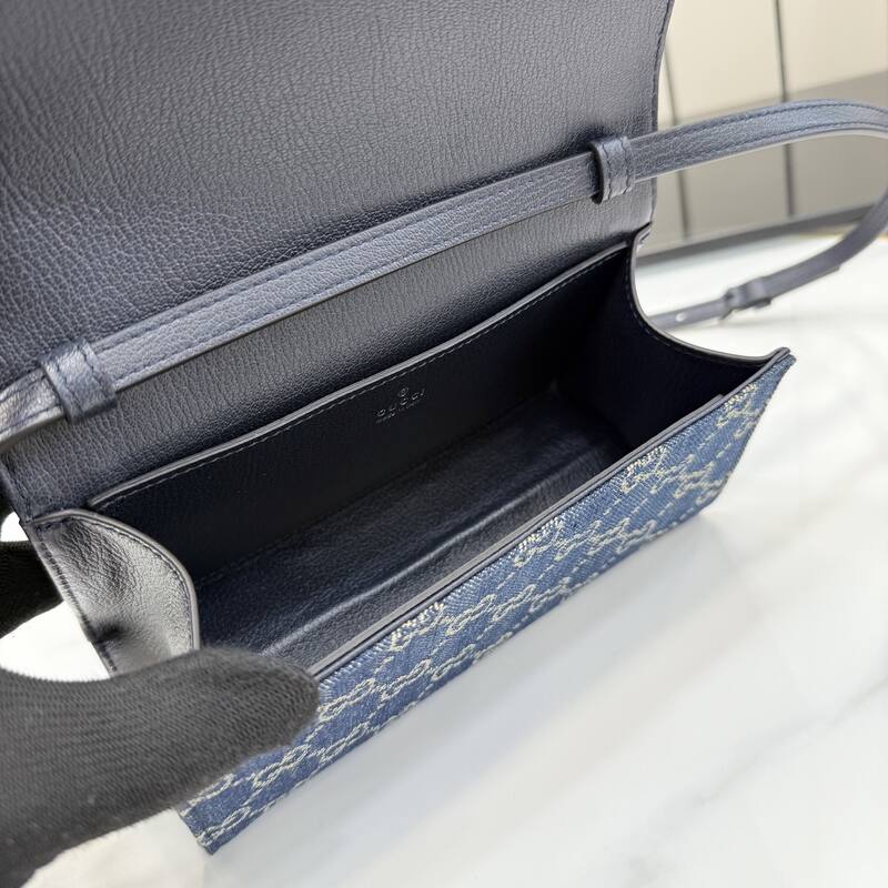 Gucci GG shoulder bag Blue GG denim crossbody — 1:1 Replica