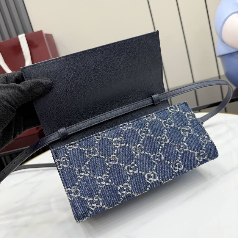 Gucci GG shoulder bag Blue GG denim crossbody — 1:1 Replica