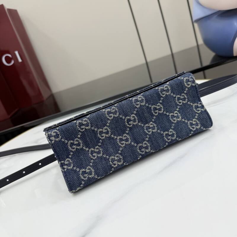 Gucci GG shoulder bag Blue GG denim crossbody — 1:1 Replica