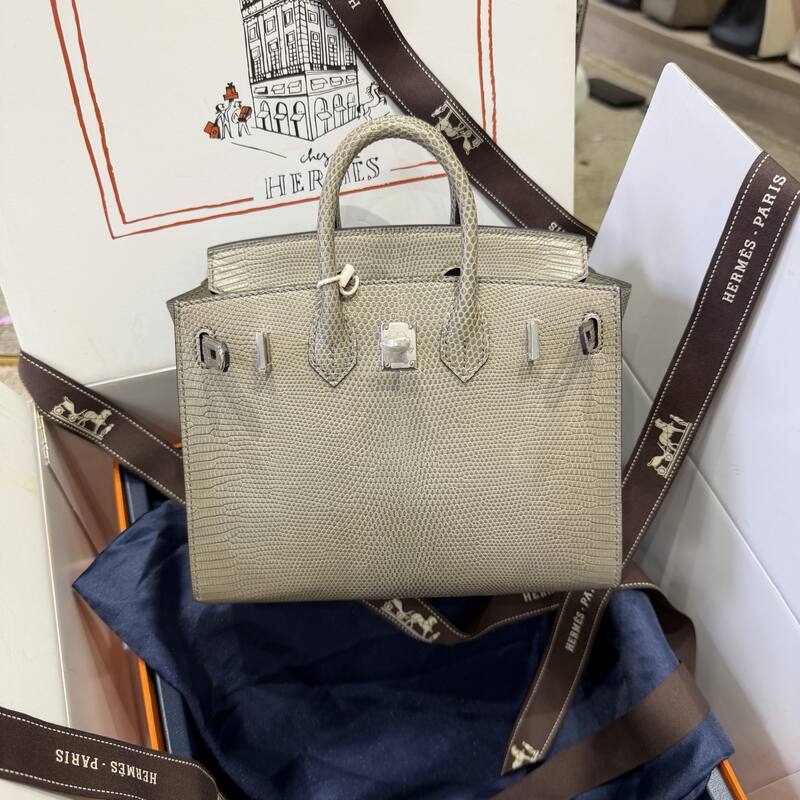 Hermes Birkin 20 Black Gray 20 top handle — Premium Replica