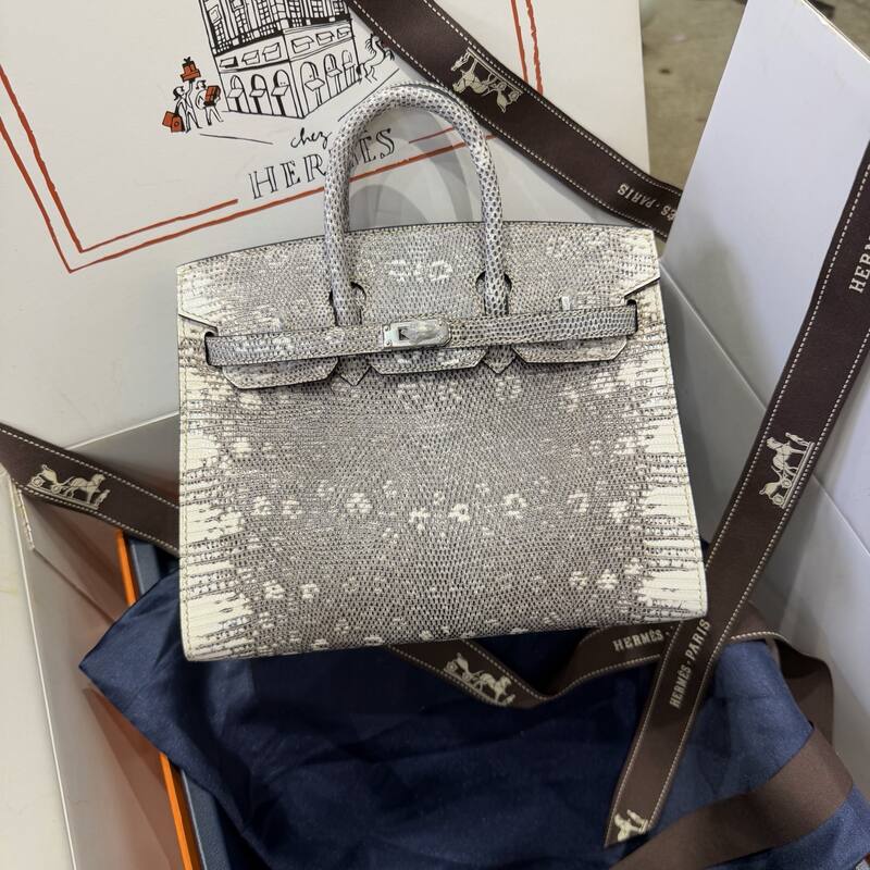 Hermes Birkin 20 Black Gray 20 top handle — Premium Replica