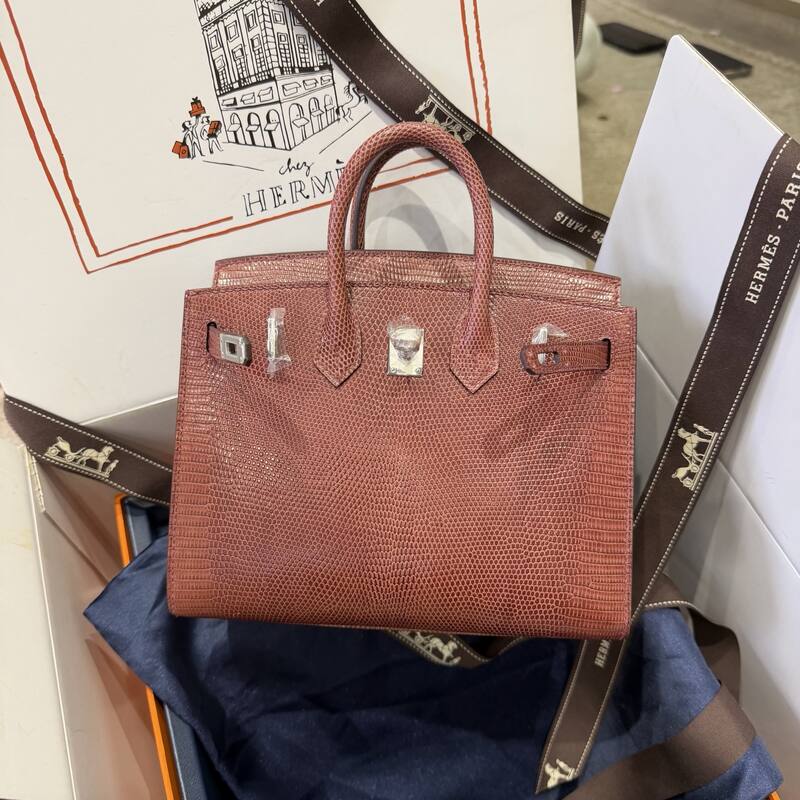 Hermes Birkin 20 Black Gray 20 top handle — Premium Replica
