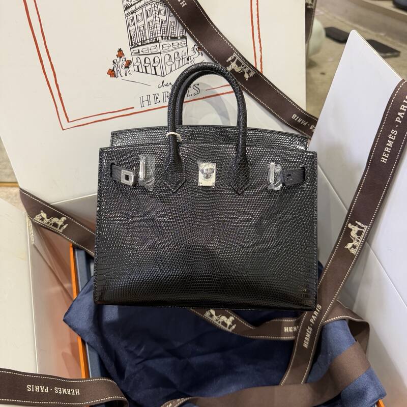 Hermes Birkin 20 Black Gray 20 top handle — Premium Replica