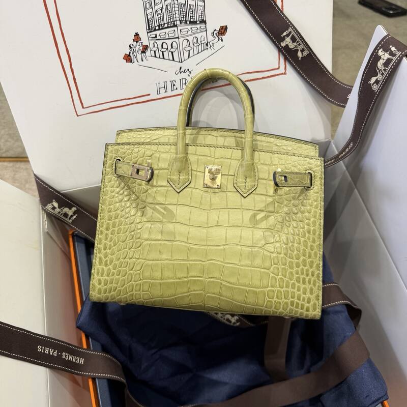 Hermes Birkin 20 Black Gray 20 top handle — Premium Replica