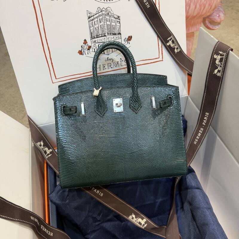 Hermes Birkin 20 Black Gray 20 top handle — Premium Replica