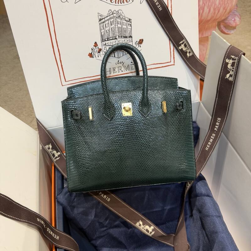 Hermes Birkin 20 Black Gray 20 top handle — Premium Replica