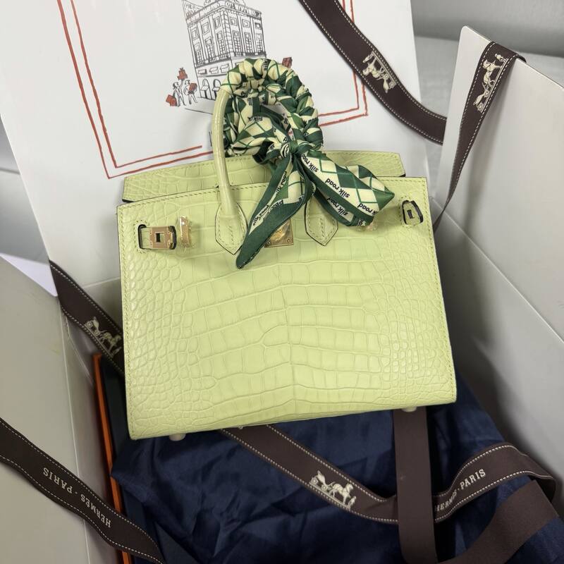 Hermes Birkin 20 Black Gray 20 top handle — Premium Replica