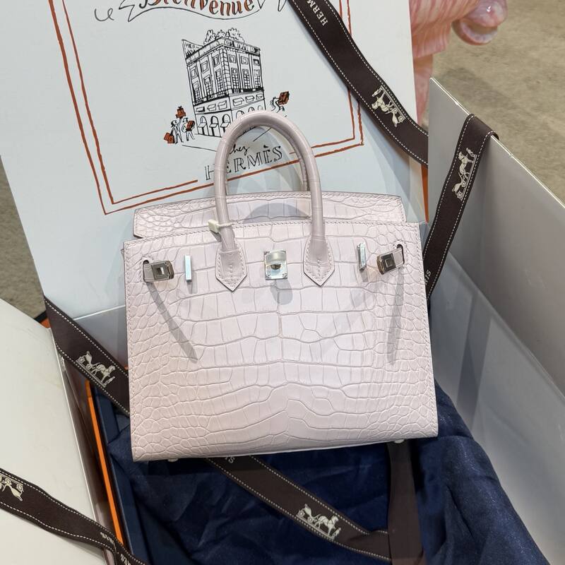 Hermes Birkin 20 Black Gray 20 top handle — Premium Replica
