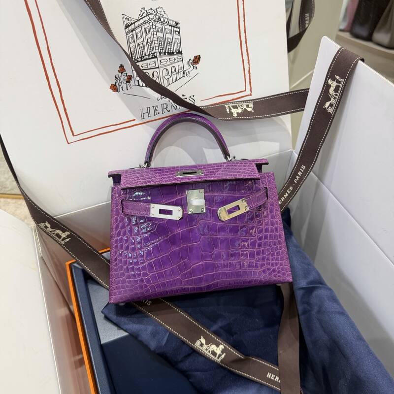 Hermes Kelly 19 Pink lizard top handle — Premium Replica