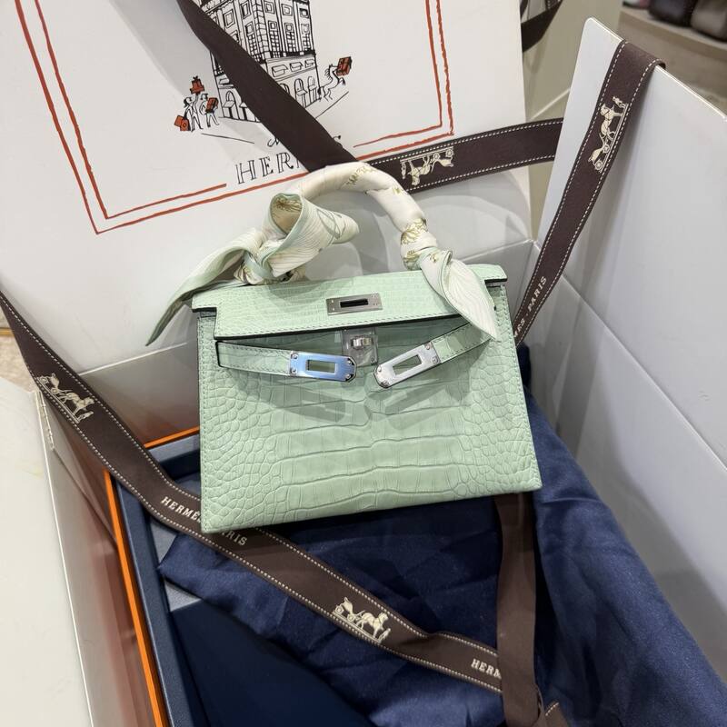 Hermes Kelly 19 Pink lizard top handle — Premium Replica