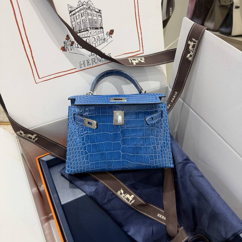 Hermes Kelly 19 Pink lizard top handle — Premium Replica