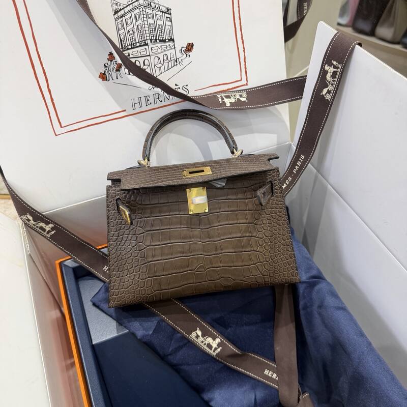 Hermes Kelly 19 Pink lizard top handle — Premium Replica