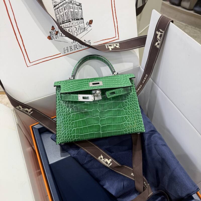 Hermes Kelly 19 Pink lizard top handle — Premium Replica