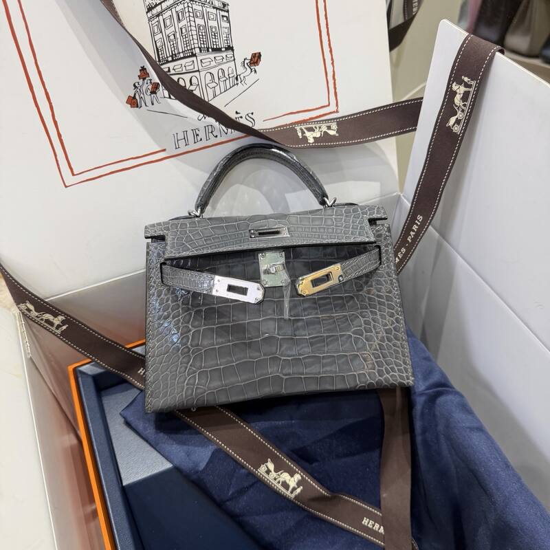 Hermes Kelly 19 Pink lizard top handle — Premium Replica