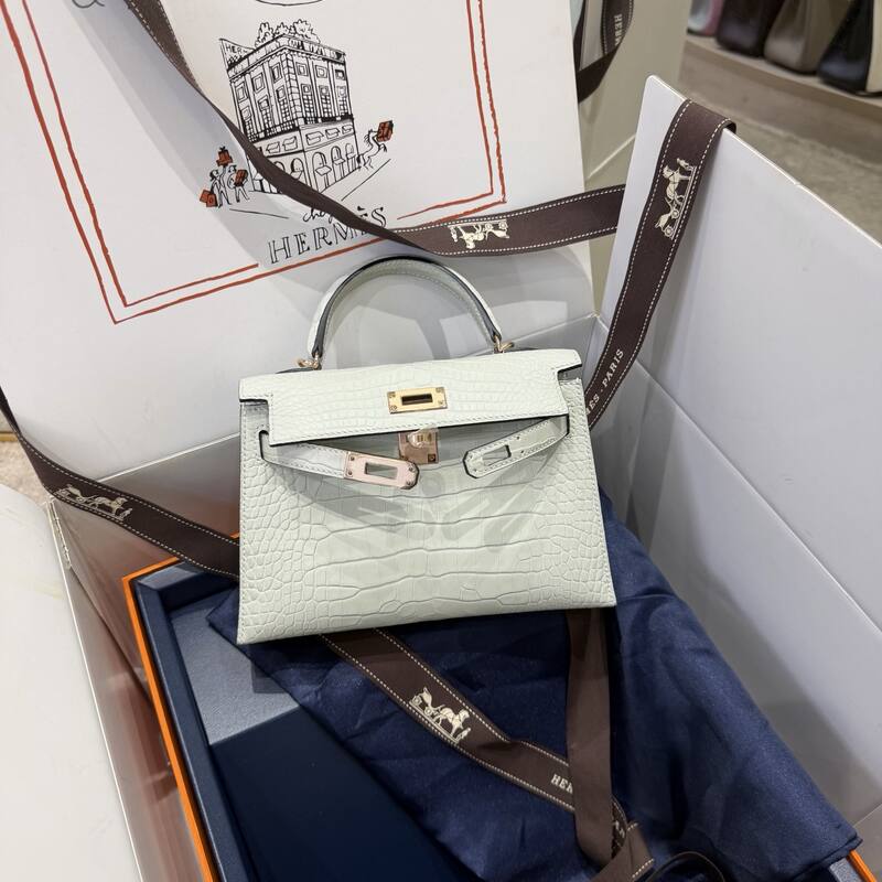 Hermes Kelly 19 Pink lizard top handle — Premium Replica