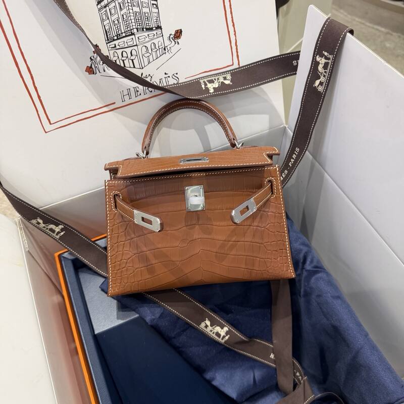 Hermes Kelly 19 Pink lizard top handle — Premium Replica