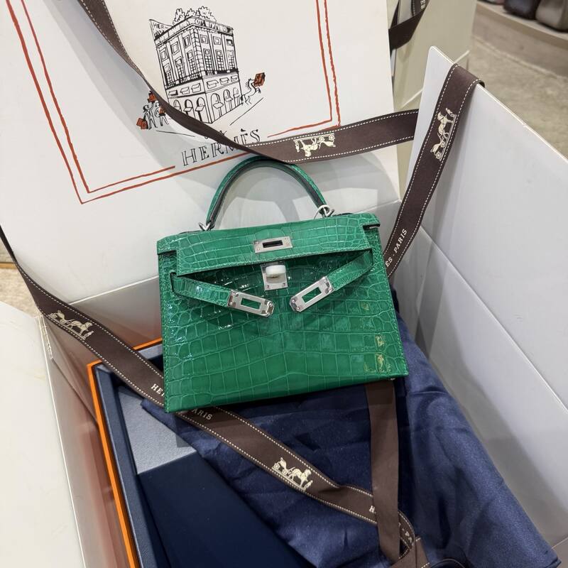 Hermes Kelly 19 Pink lizard top handle — Premium Replica