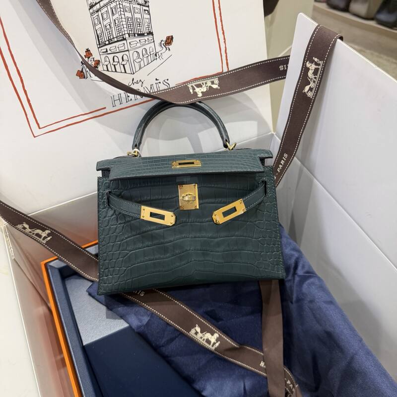 Hermes Kelly 19 Pink lizard top handle — Premium Replica