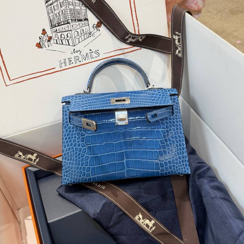 Hermes Kelly 19 Pink lizard top handle — Premium Replica