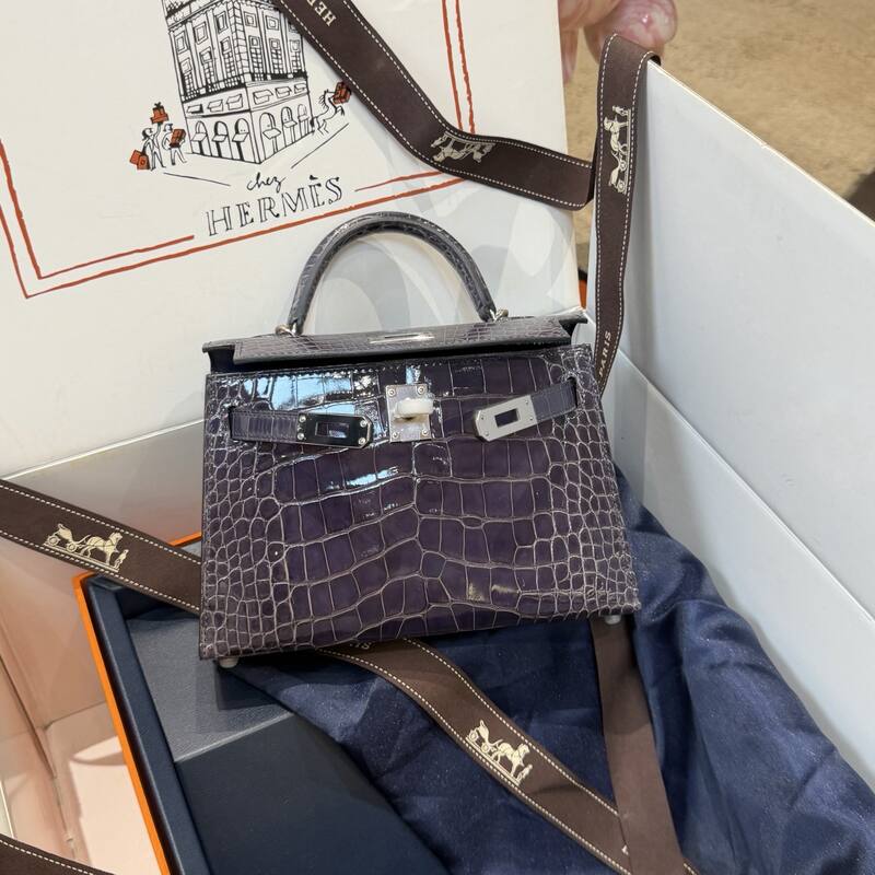 Hermes Kelly 19 Pink lizard top handle — Premium Replica