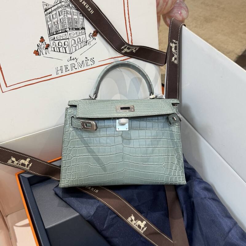 Hermes Kelly 19 Pink lizard top handle — Premium Replica