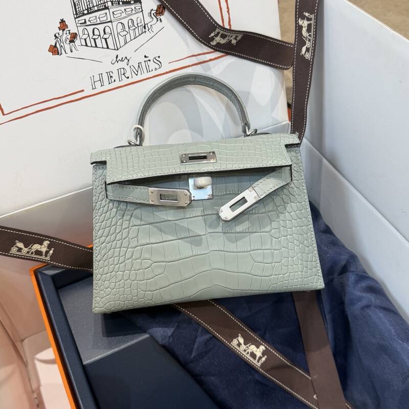 Hermes Kelly 19 Pink lizard top handle — Premium Replica