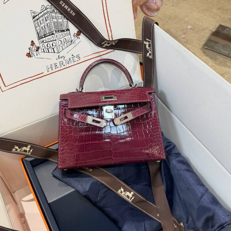 Hermes Kelly 19 Pink lizard top handle — Premium Replica