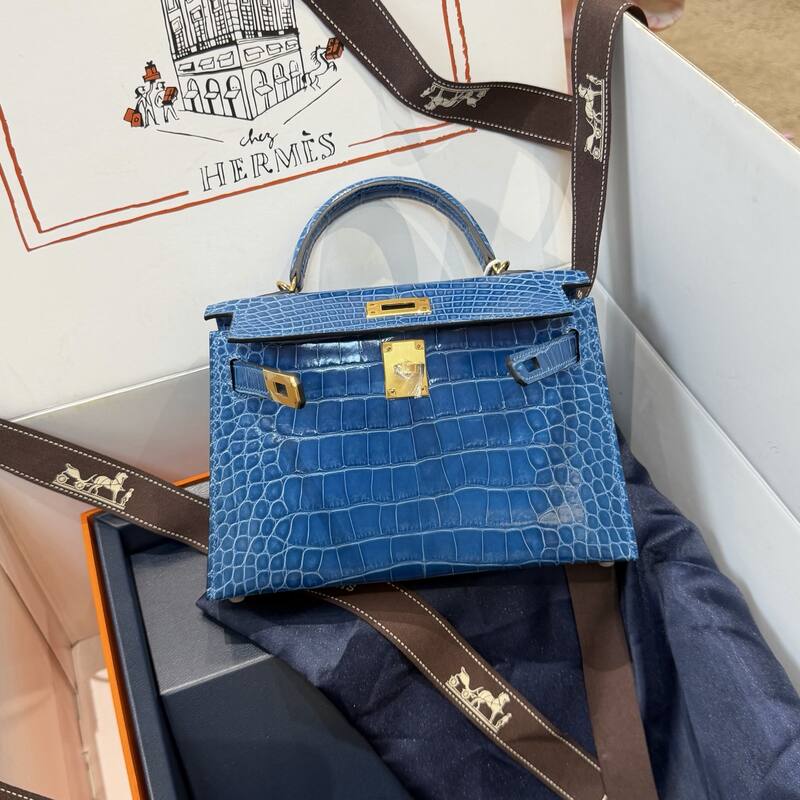 Hermes Kelly 19 Pink lizard top handle — Premium Replica