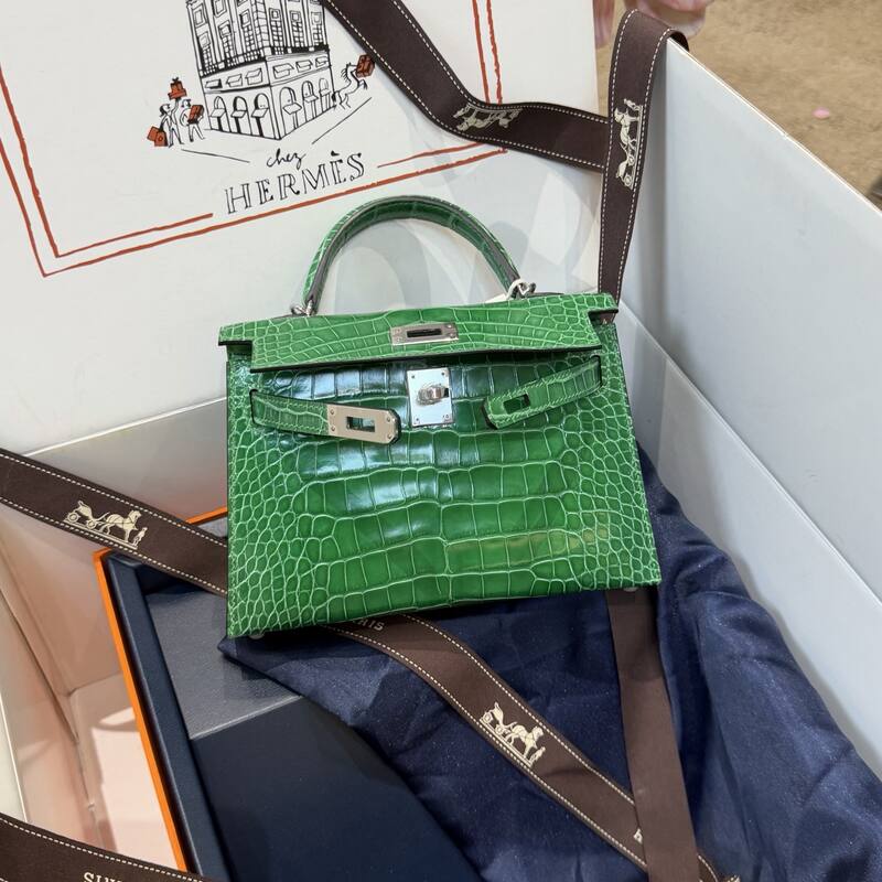 Hermes Kelly 19 Pink lizard top handle — Premium Replica