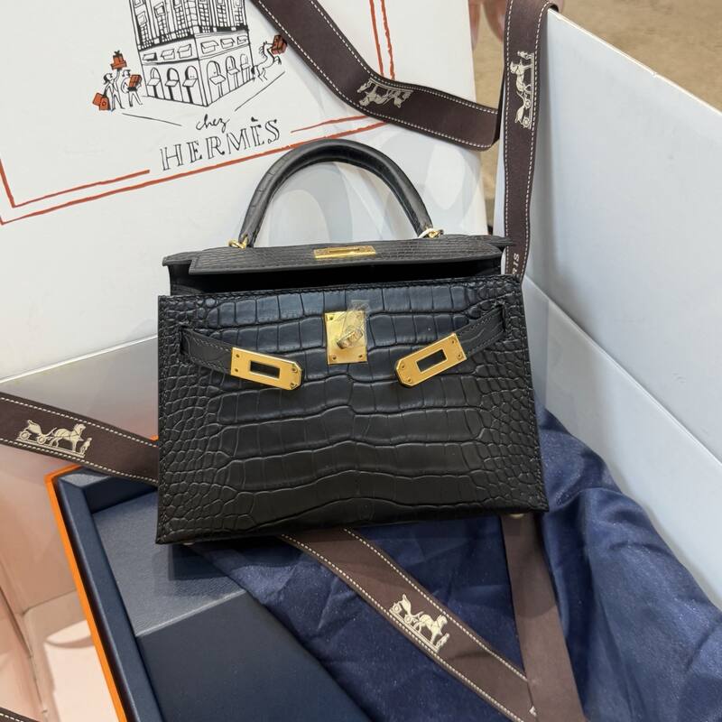 Hermes Kelly 19 Pink lizard top handle — Premium Replica