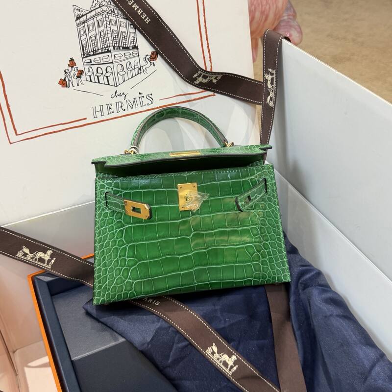 Hermes Kelly 19 Pink lizard top handle — Premium Replica