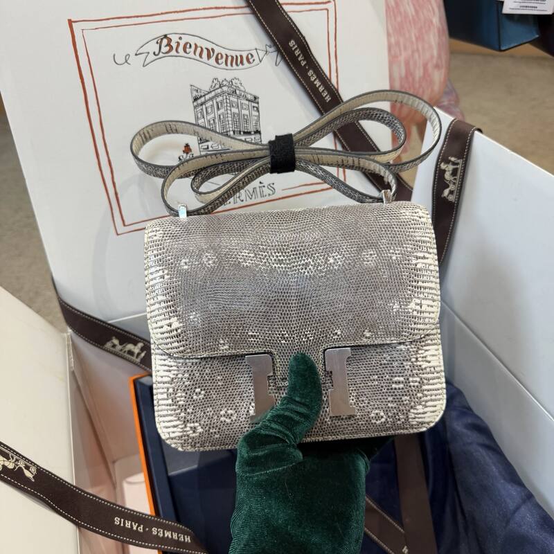 Hermes Constance 19 Pink lizard shoulder — AAA Quality Replica