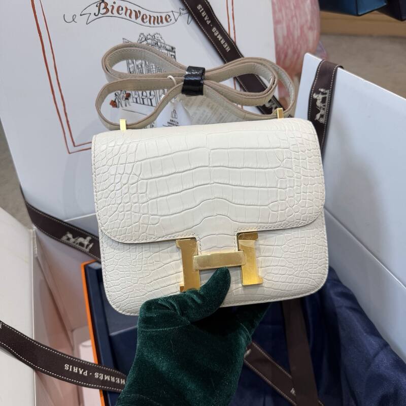 Hermes Constance 19 Pink lizard shoulder — AAA Quality Replica