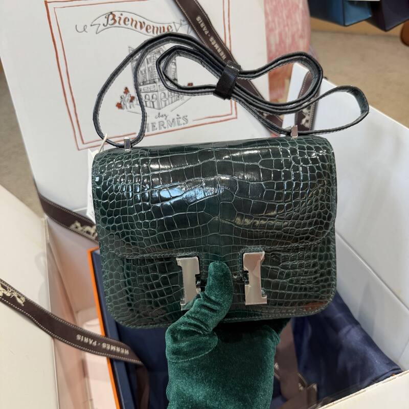 Hermes Constance 19 Pink lizard shoulder — AAA Quality Replica