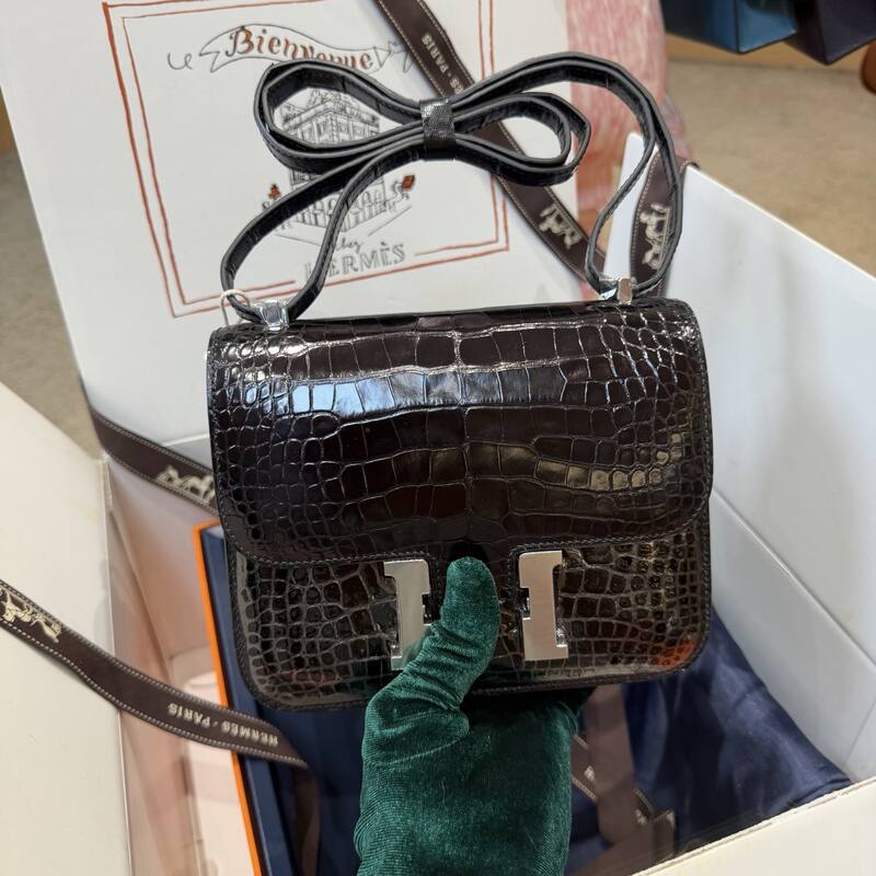 Hermes Constance 19 Pink lizard shoulder — AAA Quality Replica