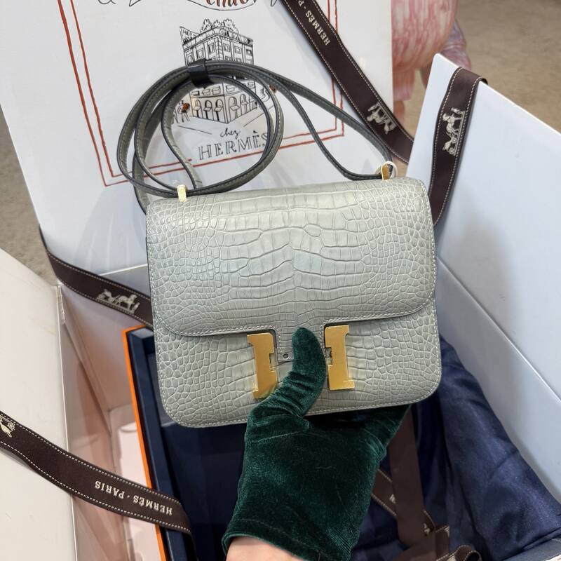 Hermes Constance 19 Pink lizard shoulder — AAA Quality Replica