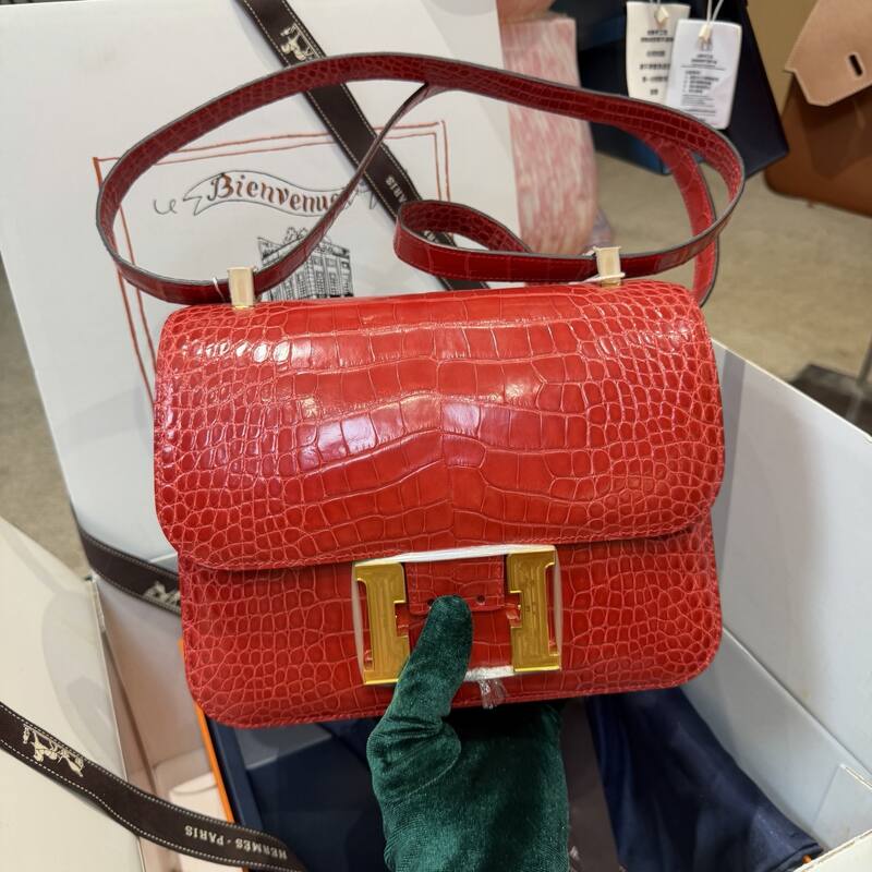 Hermes Dark Brown Crocodile crossbody — 1:1 Replica
