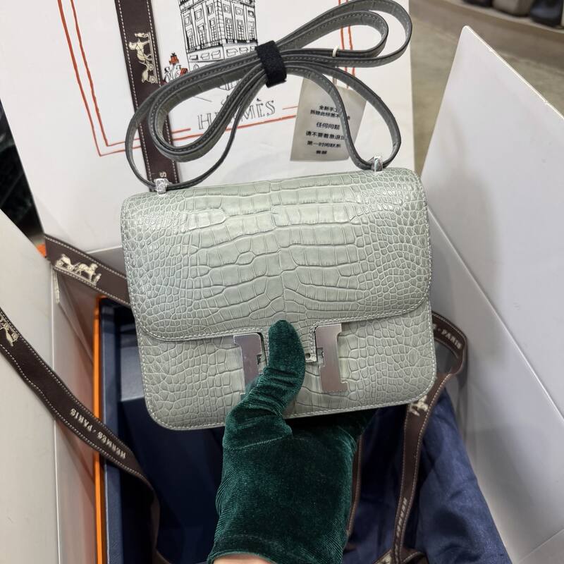 Hermes Constance 19 Pink lizard shoulder — AAA Quality Replica