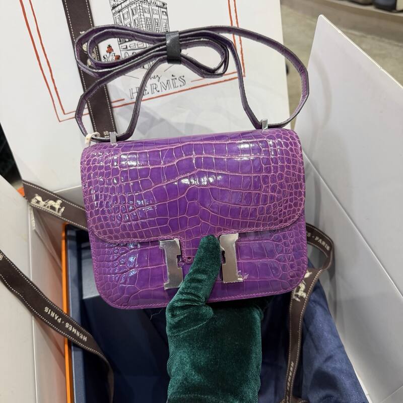 Hermes Constance 19 Pink lizard shoulder — AAA Quality Replica