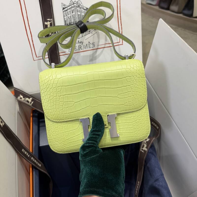 Hermes Constance 19 Pink lizard shoulder — AAA Quality Replica